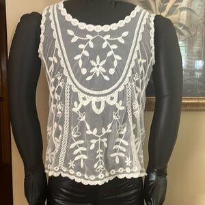 See through lace top